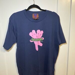 Heaven by Marc Jacobs Navy Tee with Pink Bear Logo